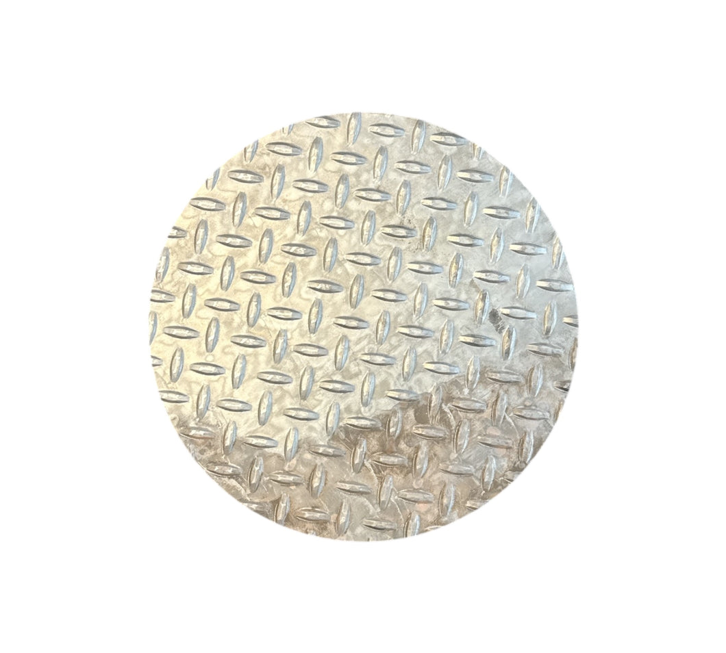 14 Gauge Hot Rolled Diamond Tread Mild Steel Plate, Round, Mill Finish - Made in USA