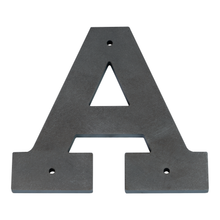 Timeless Stainless Steel House Numbers and Letters - Laser Cut, Trilby Black Font, 6 Inch