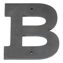 Timeless Stainless Steel House Numbers and Letters - Laser Cut, Trilby Black Font, 6 Inch