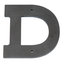 Timeless Stainless Steel House Numbers and Letters - Laser Cut, Trilby Black Font, 6 Inch