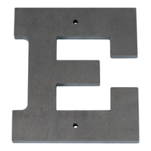 Timeless Stainless Steel House Numbers and Letters - Laser Cut, Trilby Black Font, 6 Inch
