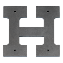 Timeless Stainless Steel House Numbers and Letters - Laser Cut, Trilby Black Font, 6 Inch