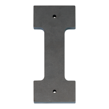 Timeless Stainless Steel House Numbers and Letters - Laser Cut, Trilby Black Font, 6 Inch