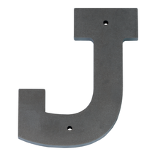 Timeless Stainless Steel House Numbers and Letters - Laser Cut, Trilby Black Font, 6 Inch