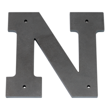 Timeless Stainless Steel House Numbers and Letters - Laser Cut, Trilby Black Font, 6 Inch