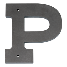 Timeless Stainless Steel House Numbers and Letters - Laser Cut, Trilby Black Font, 6 Inch