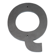 Timeless Stainless Steel House Numbers and Letters - Laser Cut, Trilby Black Font, 6 Inch