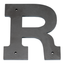 Timeless Stainless Steel House Numbers and Letters - Laser Cut, Trilby Black Font, 6 Inch