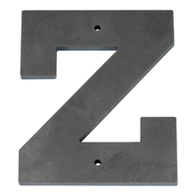 Timeless Stainless Steel House Numbers and Letters - Laser Cut, Trilby Black Font, 6 Inch