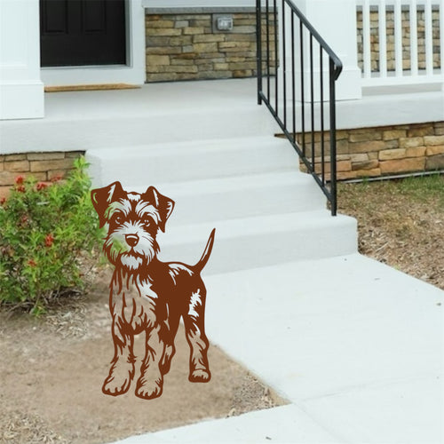 Miniature Schnauzer Metal Yard Stake