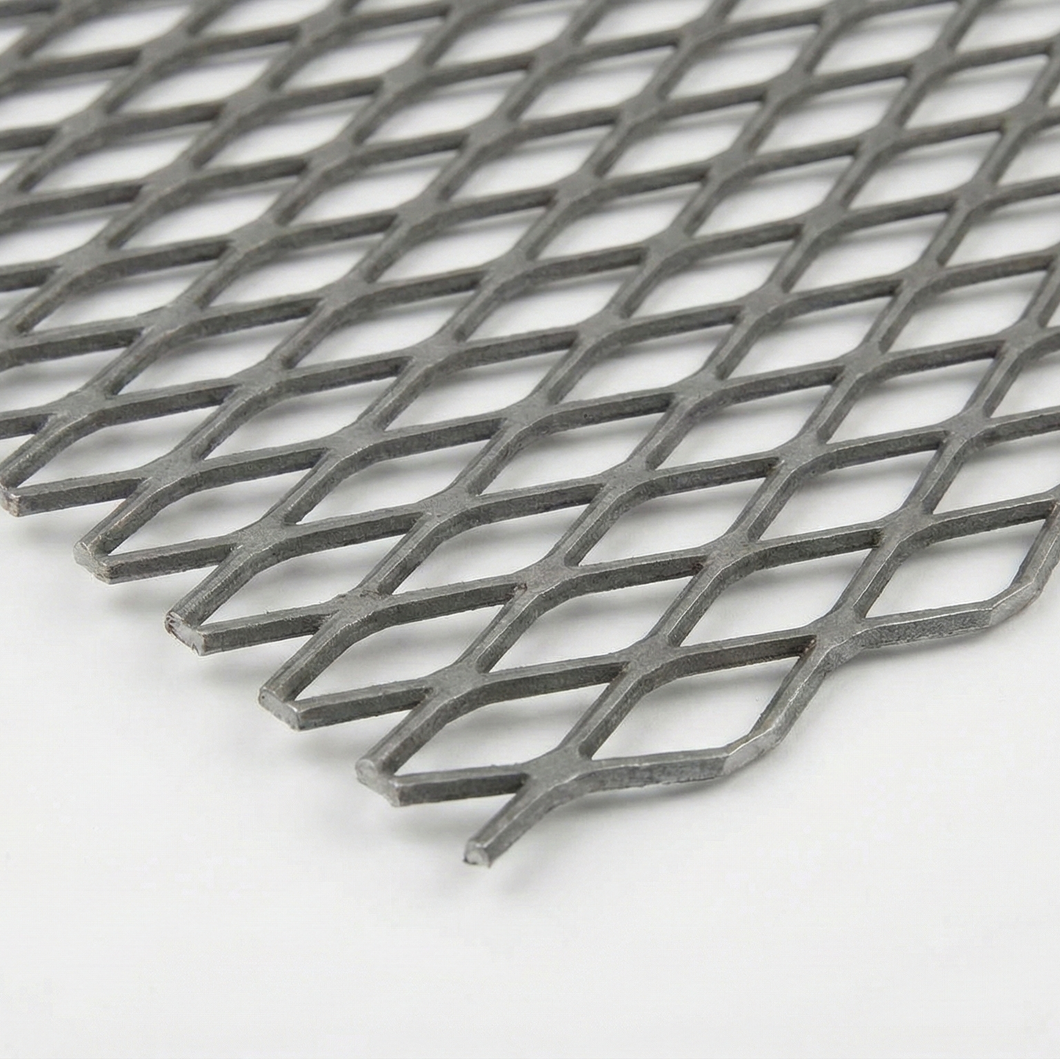 expanded metal white bg