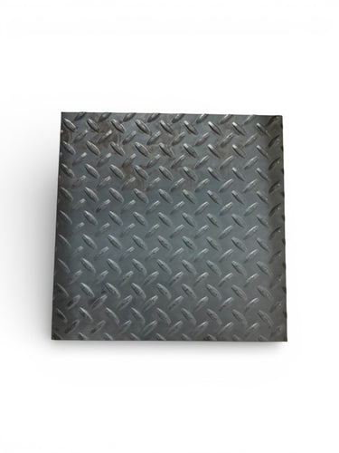 14 Gauge Diamond Tread Hot Rolled Mild Steel Plate, Square, Mill Finish - Made in USA