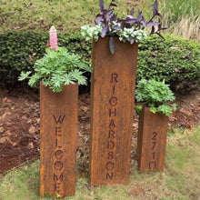 Heavy Duty Steel Planter Set, Pillars, Custom Cut-outs - Made in USA