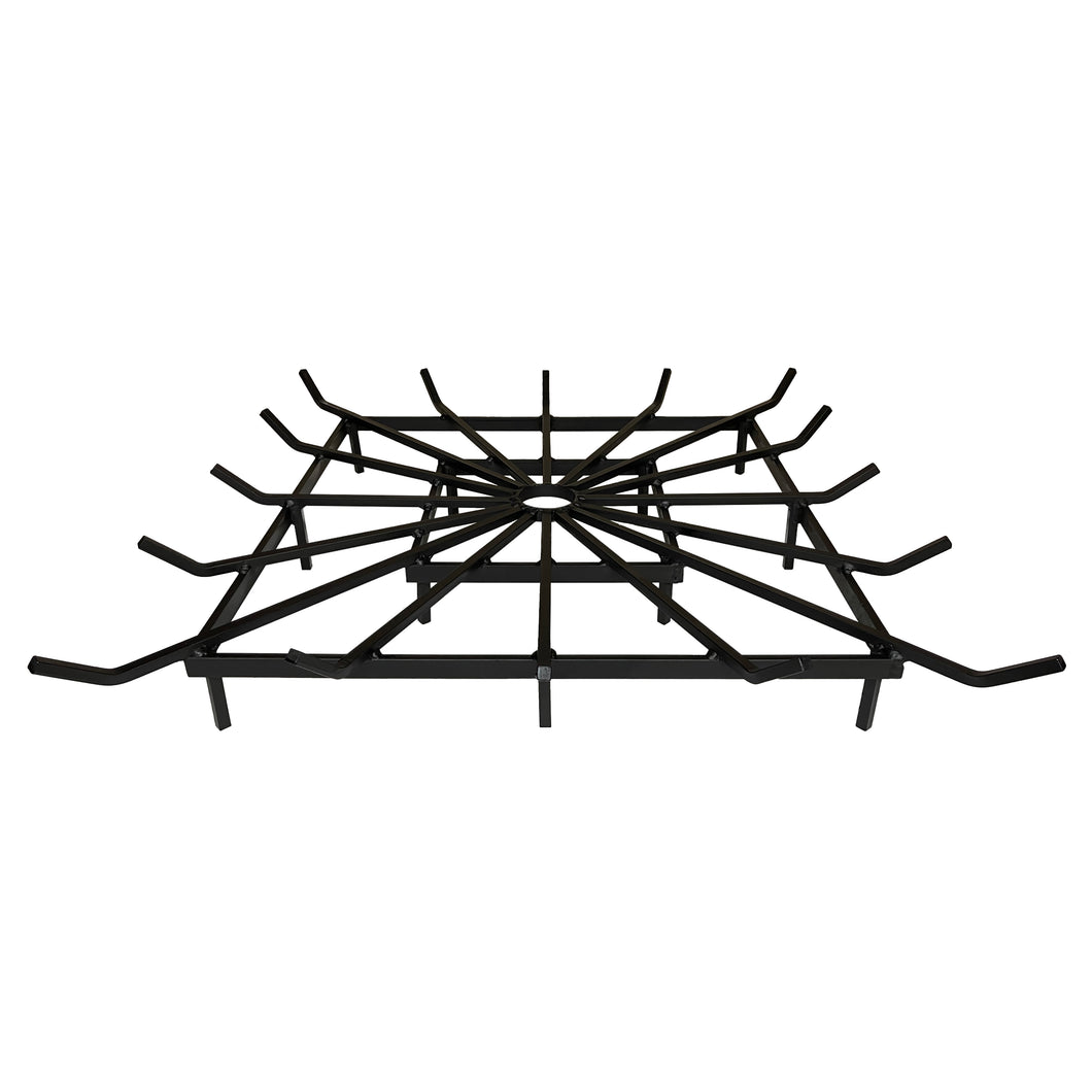 36 x 36 Inch Square Wheel Fire Pit Grate